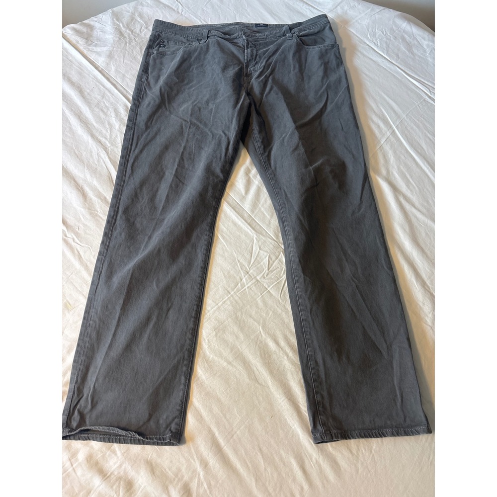 AG Adriano Goldschmied The Graduate Pants Mens 40 Gray Tailored Leg Trousers